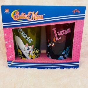 SOLD Sailor Moon set of Luna and Artemis glasses